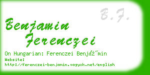 benjamin ferenczei business card